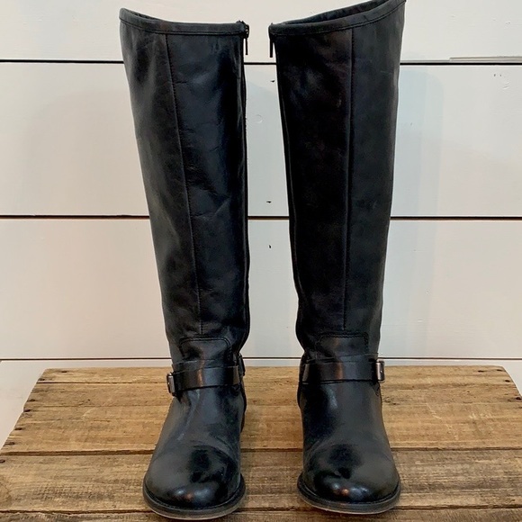 hinge Shoes - hinge ’Dakotah’ Knee High Boots- Black Sz 7.5 EUC